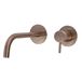 VOS Single Lever Wall Mounted Basin Mixer - Brushed Bronze
