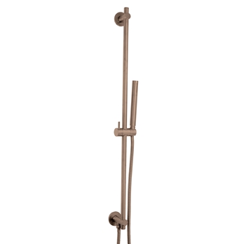 VOS Slide Rail Shower Kit with Shower Handset & Hose - Brushed Bronze