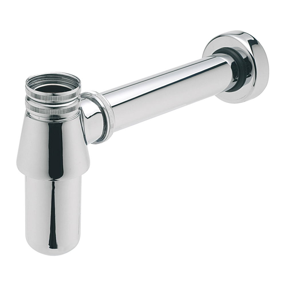 Shoze Sink Pipe,Chrome Bottle Trap Basin Waste Bathroom Sink Pipe Adjustable Height Outlet 1.25 