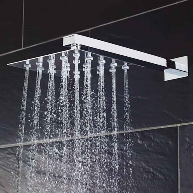 Drench Premium Square Wall Mounted Shower Arm - 376mm