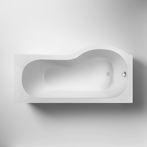 Drench P Shaped Shower Bath & Optional Panel - 1500mm