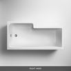 Drench L Shaped Shower Bath & Optional Panel - 1500mm