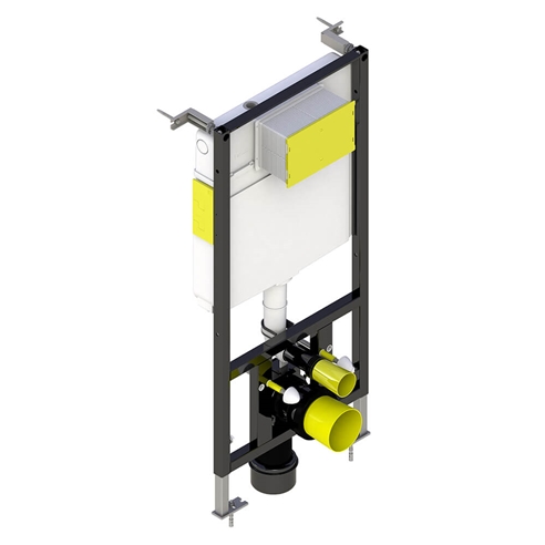 Keytec 1.12m Adjustable WC Frame with WRAS Approved Dual Flush Cistern & Push Button Option
