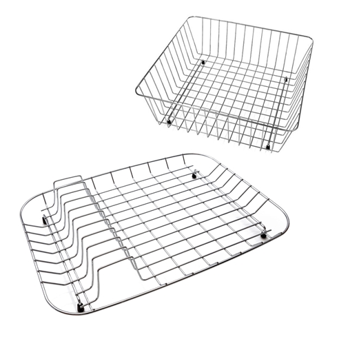 Wire Basket & Plate Drainer for Single Bowl Sinks
