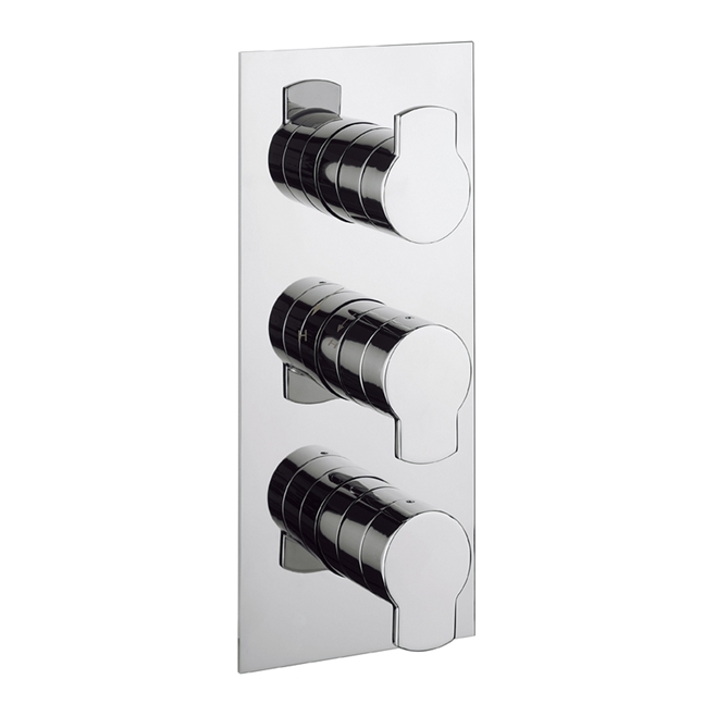 Crosswater Wisp 2 Outlet 3 Handle Concealed Thermostatic Shower Valve