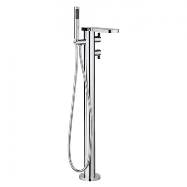 Crosswater Wisp Thermostatic Floor Standing Bath Shower Mixer with Shower Kit