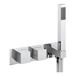 Crosswater Water Square Wall Mounted Thermostatic Shower Valve with Handset
