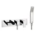 Crosswater Water Square Wall Mounted Bath shower mixer with kit