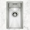 Caple Zero 0.5 Bowl Inset or Undermount Brushed Stainless Steel Sink & Waste Kit - 250 x 450mm