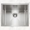 Caple Zero 1 Bowl Inset or Undermount Brushed Stainless Steel Sink & Waste Kit - 500 x 450mm