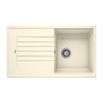 Blanco Zia 45 S Compact 1.5 Bowl Inset or Undermount Jasmine Silgranit Composite Kitchen Sink & Waste with Reversible Drainer - 780 x 500mm