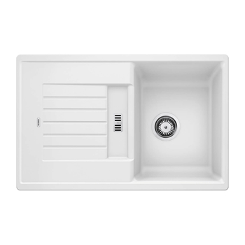 Blanco Zia 45 S Compact 1.5 Bowl Inset Silgranit Composite Kitchen Sink & Waste with Reversible Drainer - 780 x 500mm