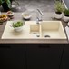 Blanco Zia 6 S 1.5 Bowl Inset or Undermount Jasmine Silgranit Composite Kitchen Sink & Waste with Reversible Drainer - 1000 x 500mm
