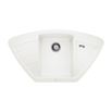 Blanco Zia 9 E Corner 1 Bowl Inset or Undermount White Silgranit Composite Kitchen Sink & Waste with Reversible Drainer - 930 x 510mm