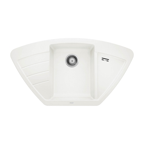Blanco Zia 9 E Corner 1 Bowl Inset Silgranit Composite Kitchen Sink & Waste with Reversible Drainer - 930 x 510mm
