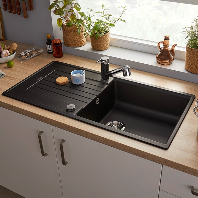 Blanco Zia XL 6 S 1 Bowl Inset or Undermount Silgranit Composite Kitchen Sink & Waste with Reversible Drainer - 1000 x 500mm