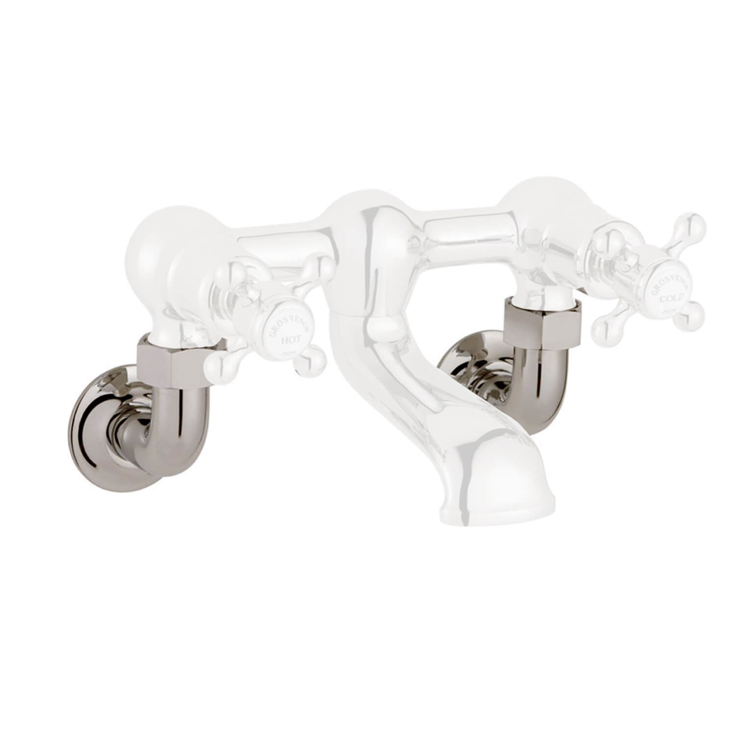 JTP Grosvenor Wall Mounted Unions - Nickel