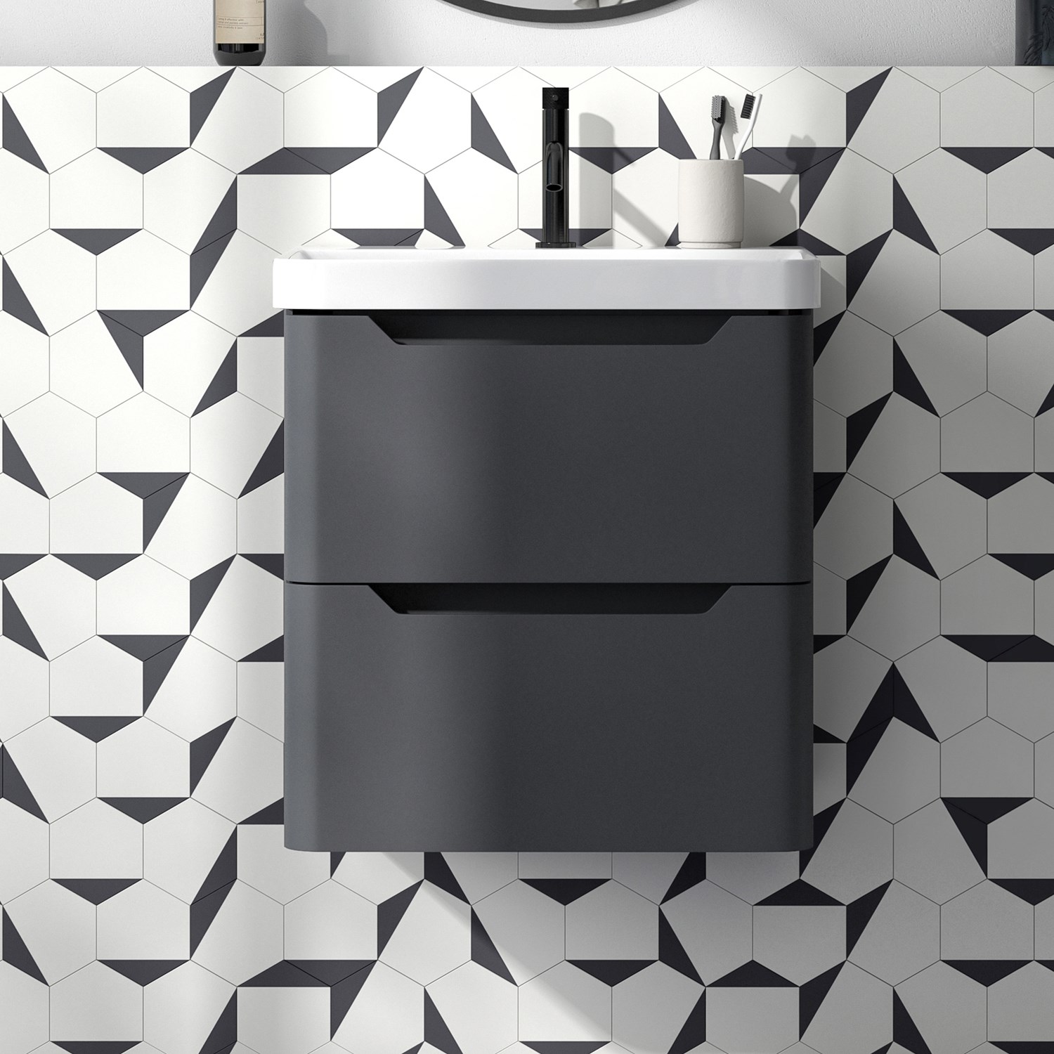 Ava 600mm Wall Hung Vanity Unit & Basin
