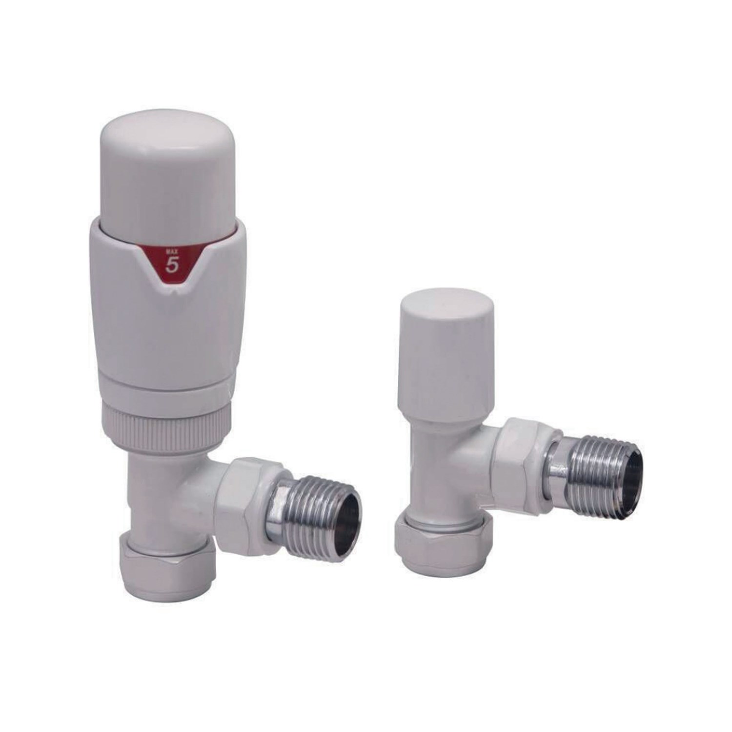 Toasty White Modern Thermostatic Radiator Valves