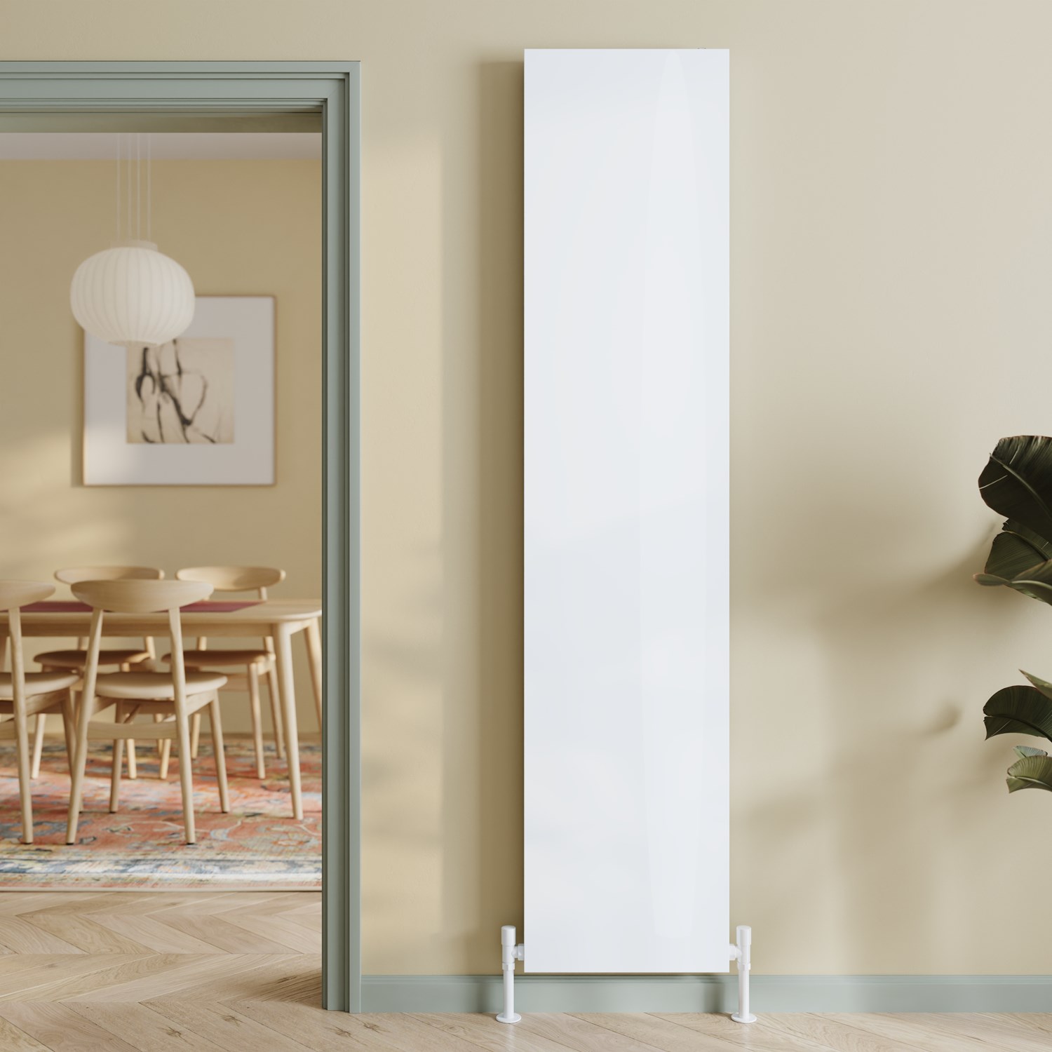 Toasty Surface White Flat Single Panel Vertical Radiator - 1800 x 400mm