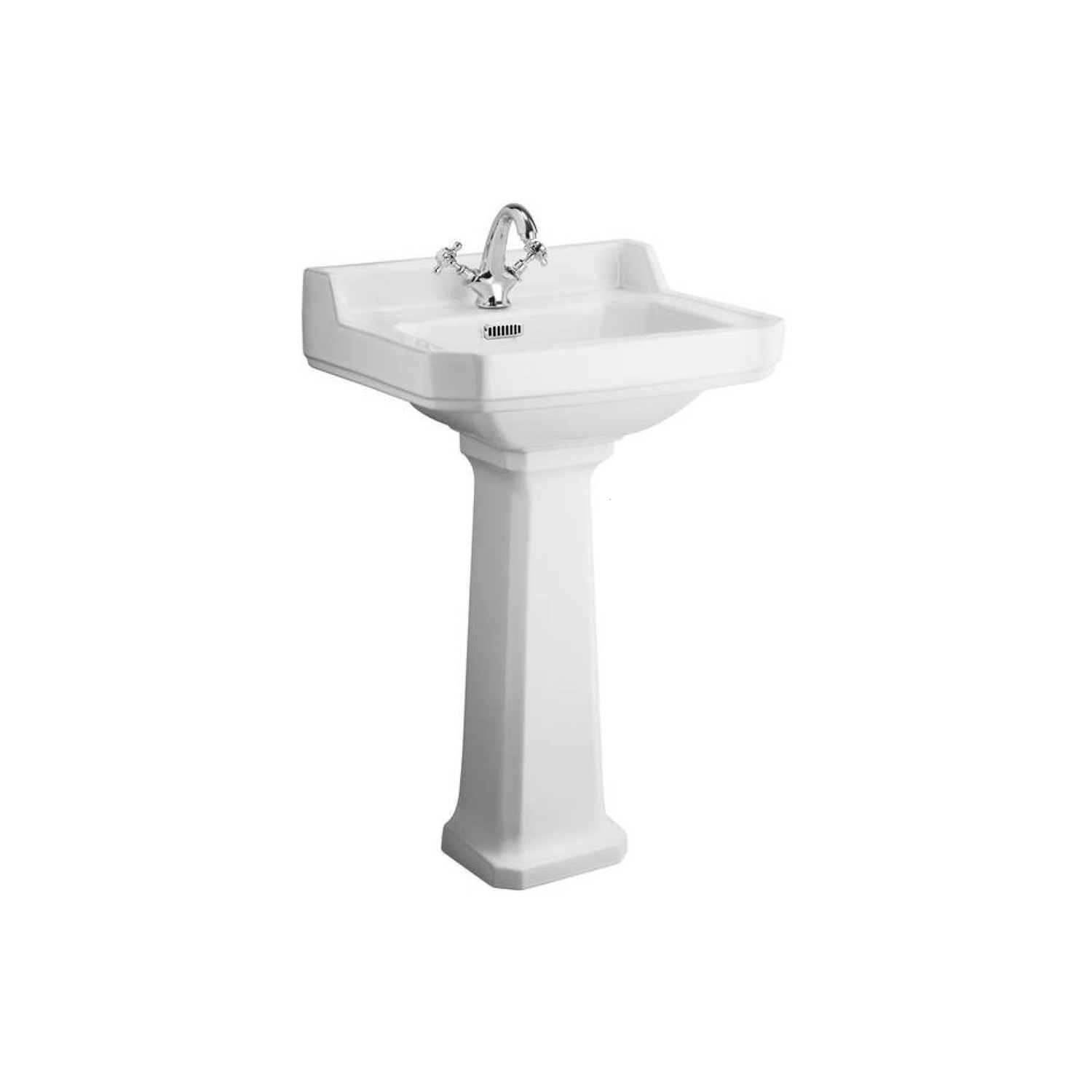 Butler & Rose Catherine 560mm Full Pedestal & Basin - 1 Tap Hole