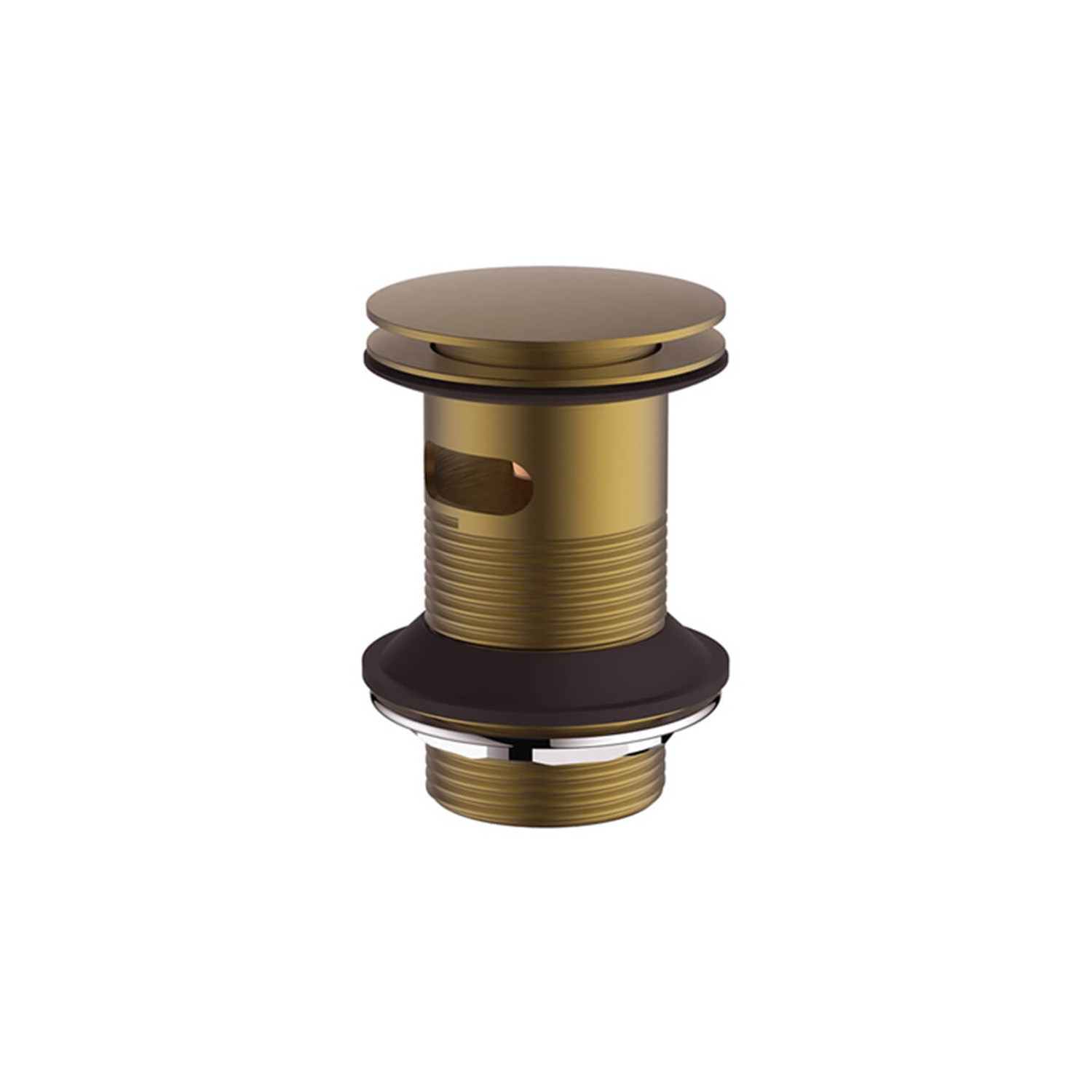 Slotted Basin Waste Brushed Brass
