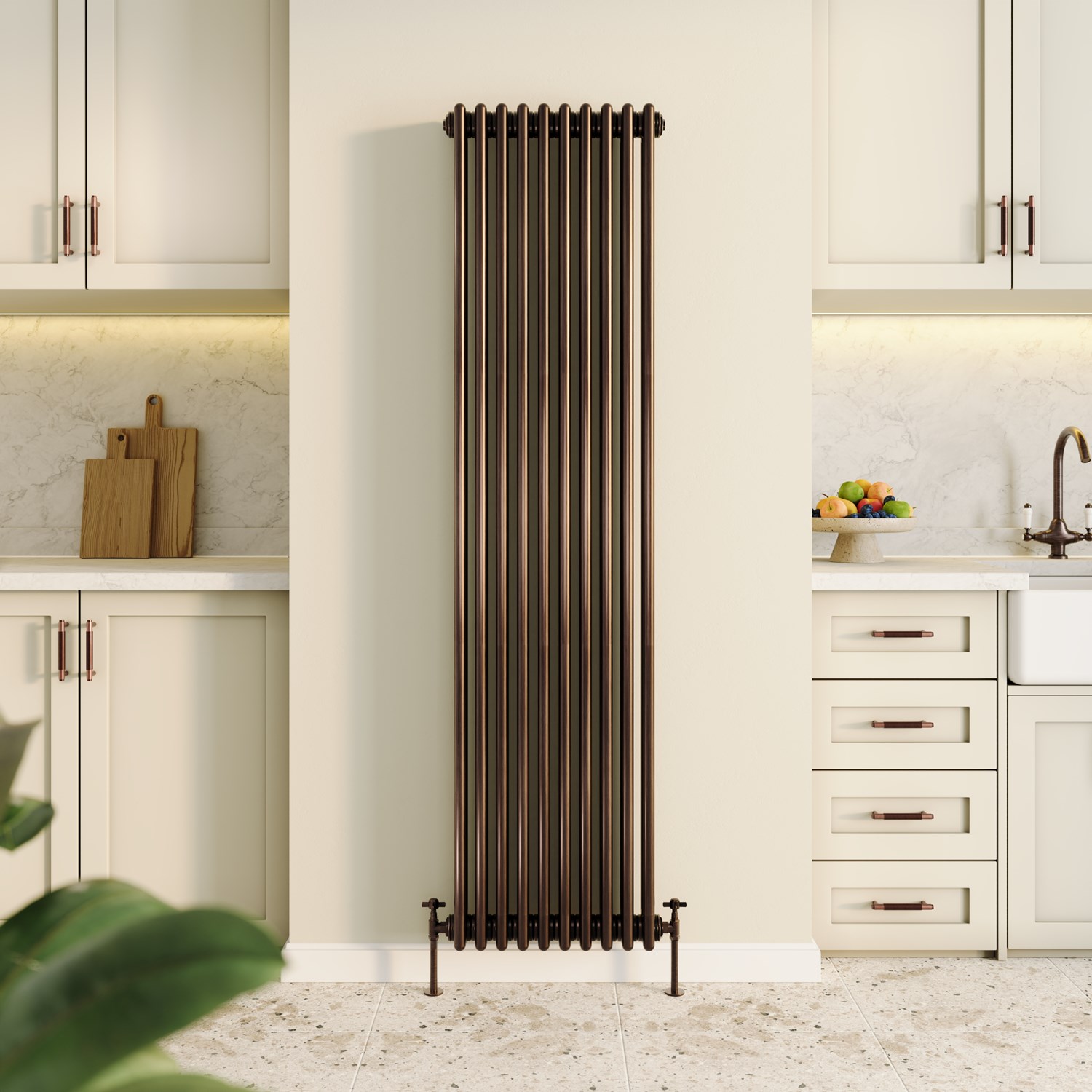 Toasty Ardleigh Antique Copper Vertical 3 Column Radiator