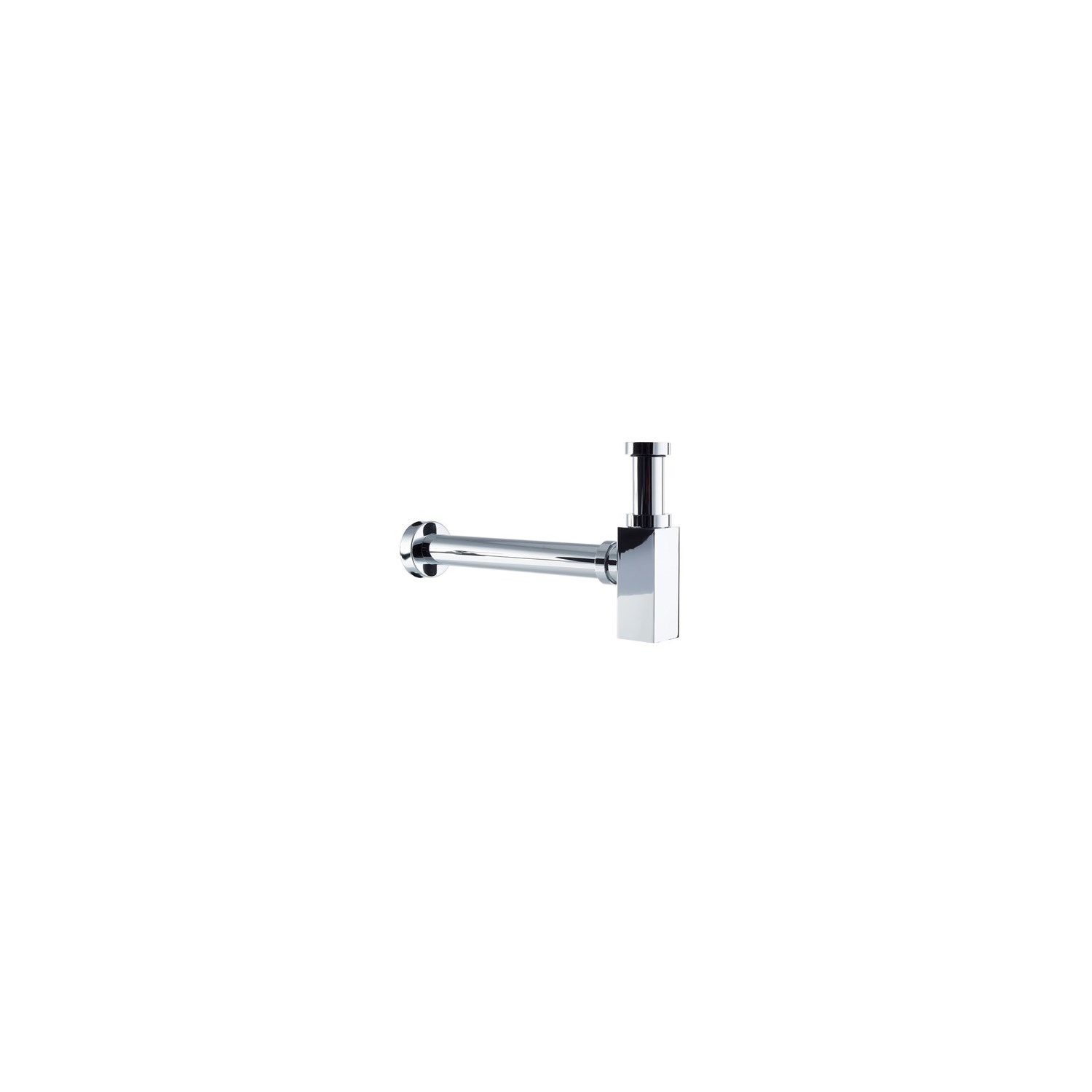 Chrome Square Bottle Trap & Outlet