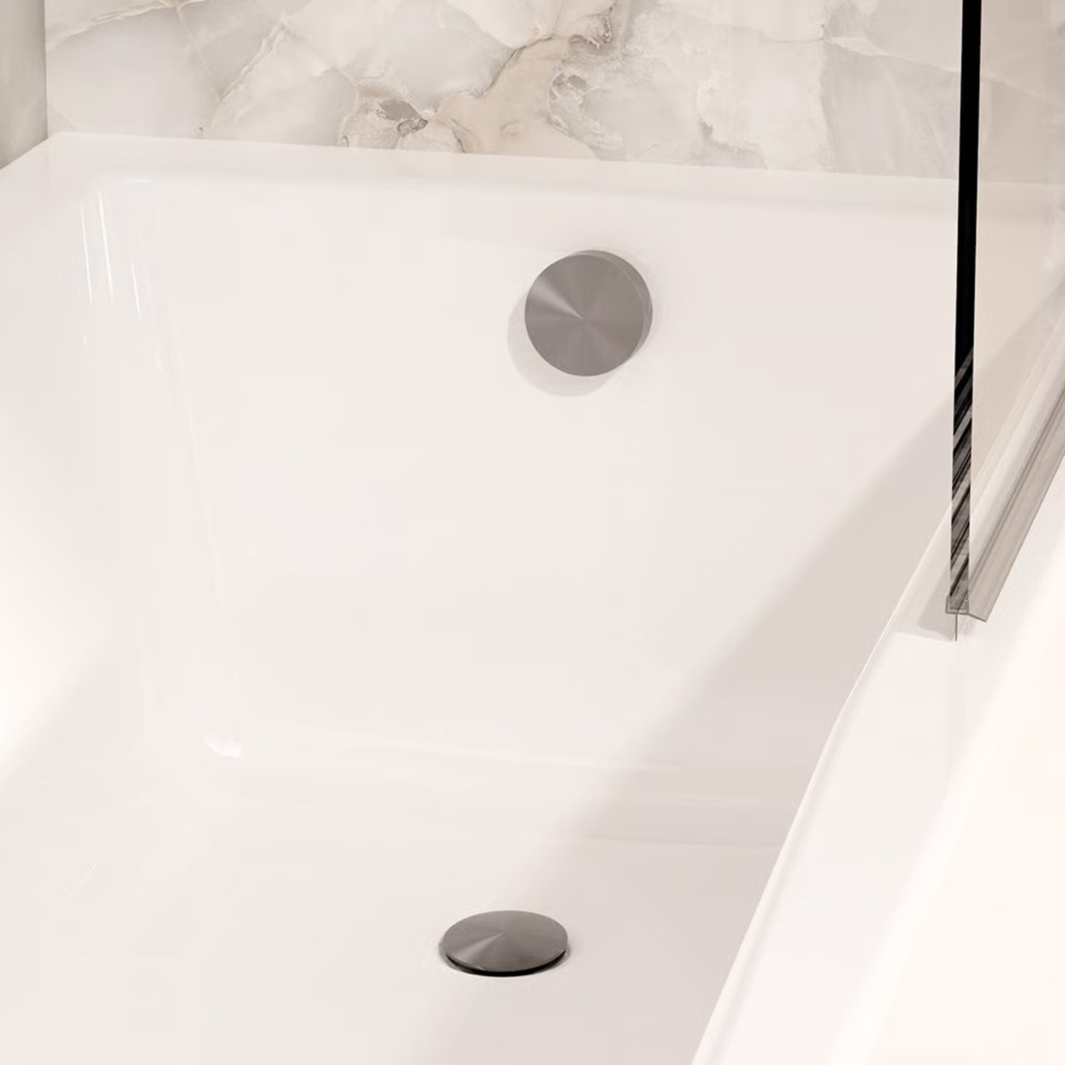 Crosswater 3ONE6 Stainless Steel Overflow Bath Filler with Click Clack Waste