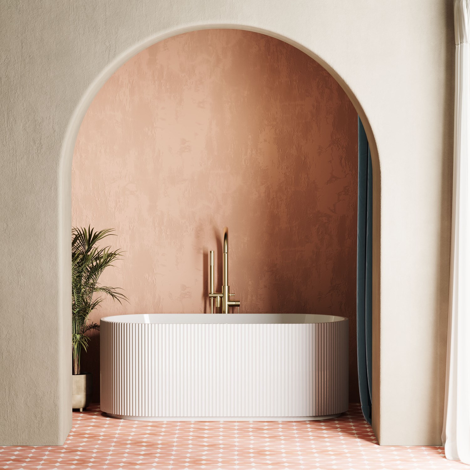 Billy Fluted Freestanding Bath - 1700 x 800mm