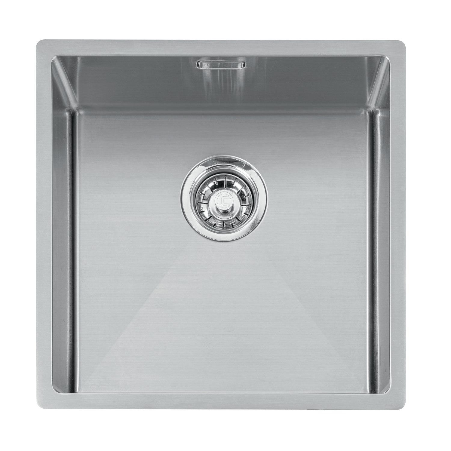 Caple Mode 1 Bowl Inset/Undermount Brushed Stainless Steel Sink & Waste Kit - 440 x 440mm