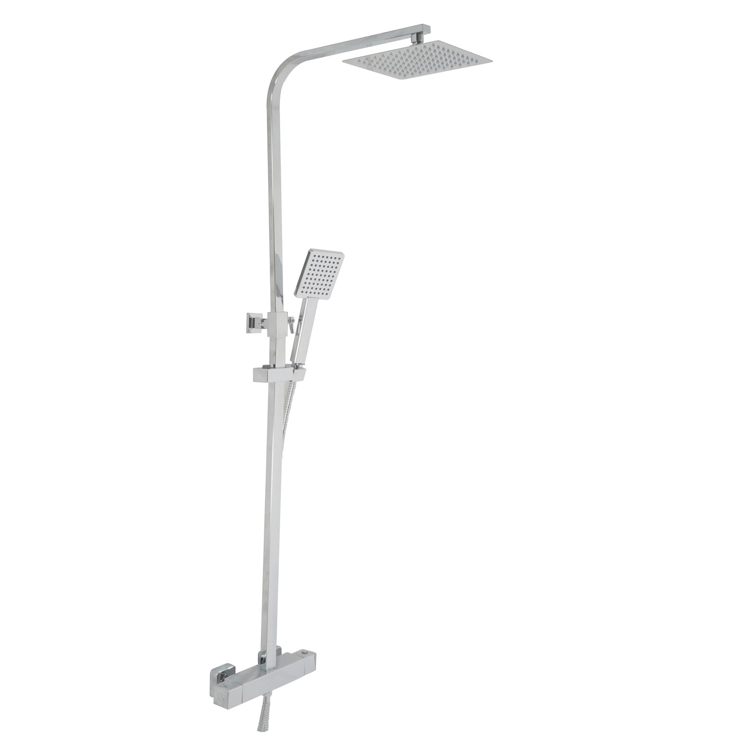 Just Taps Athena Exposed Rigid Riser Thermostatic Shower Set | Tap ...