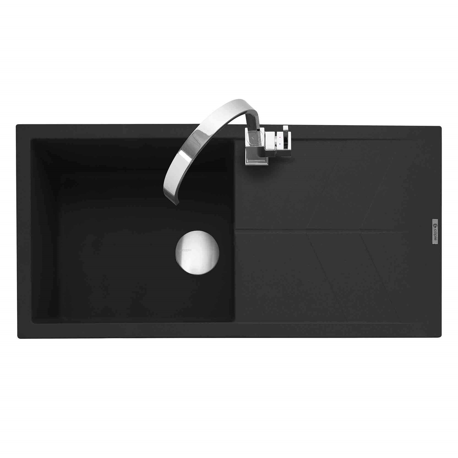 Caple Sotera 1 Bowl Granite Composite Kitchen Sink & Waste Kit with Reversible Drainer -