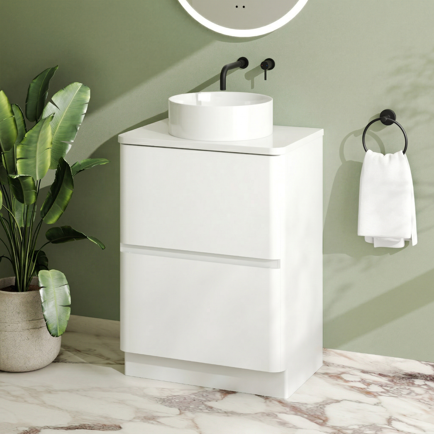 Drench Origin 600mm Floorstanding Vanity Unit & Countertop