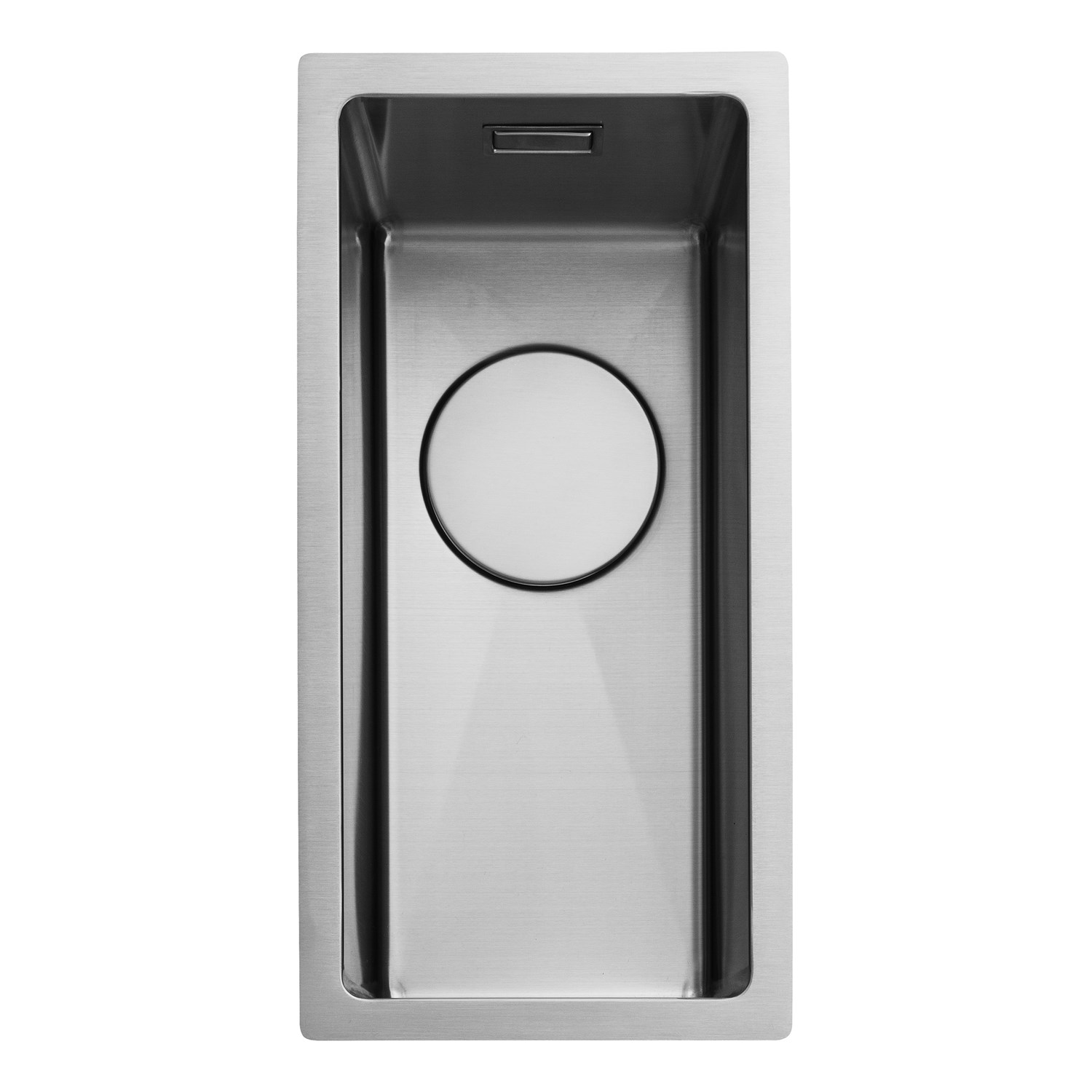 Rangemaster Kube 0.5 Bowl Brushed Stainless Steel Inset/Undermount Sink & Waste Kit - 220