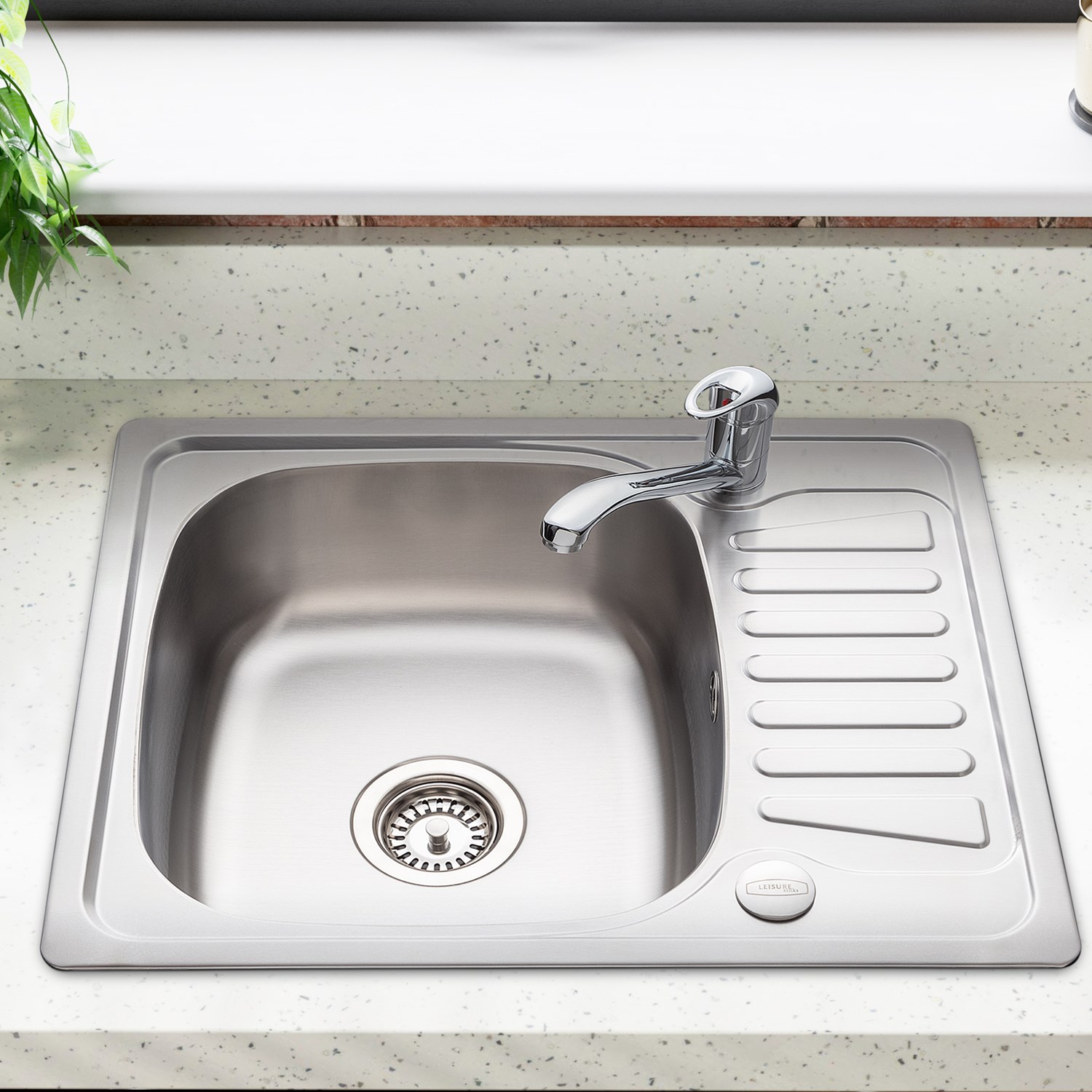 Leisure Compact Square 1 Bowl Satin Stainless Steel Sink with — free download