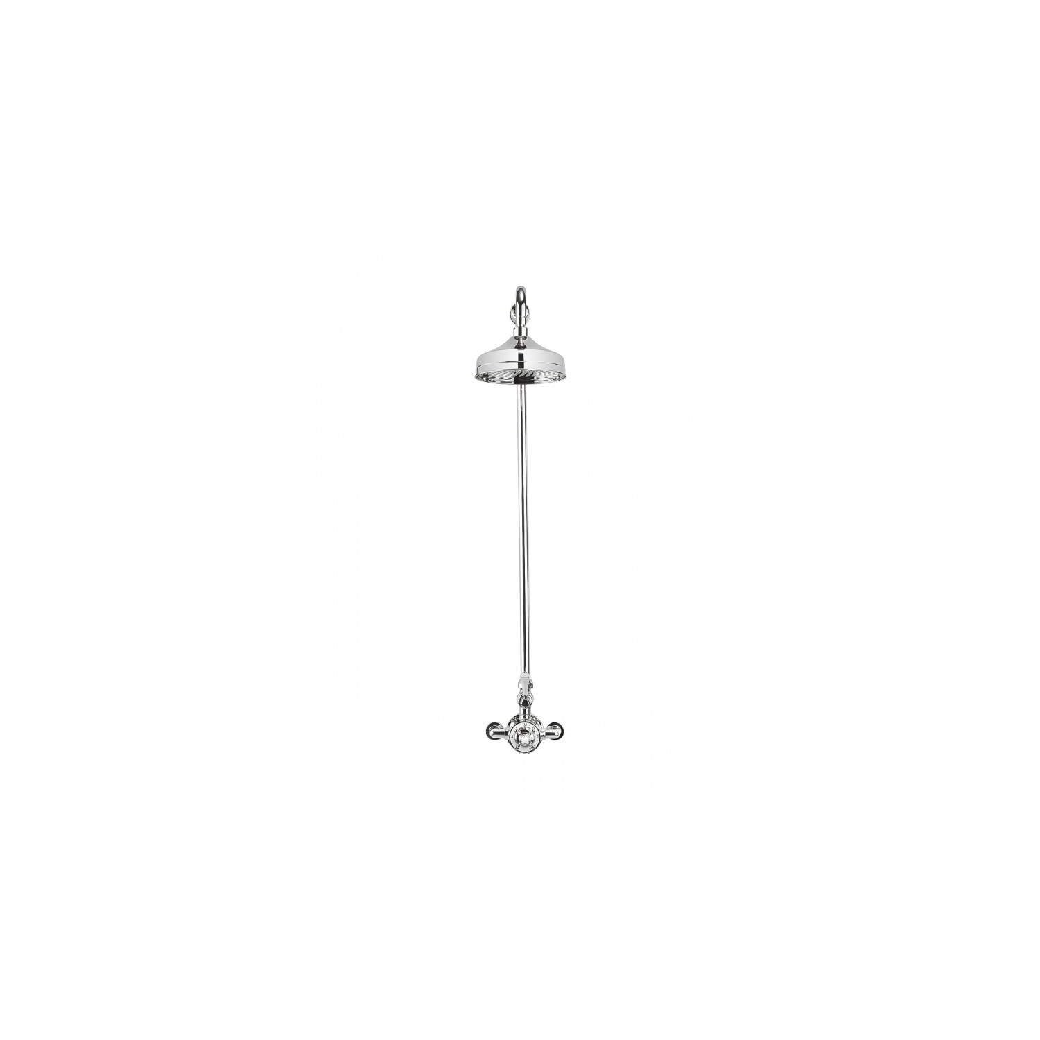Crosswater Belgravia Exposed Thermostatic Shower Valve with Fixed Shower Head - 8 Inch