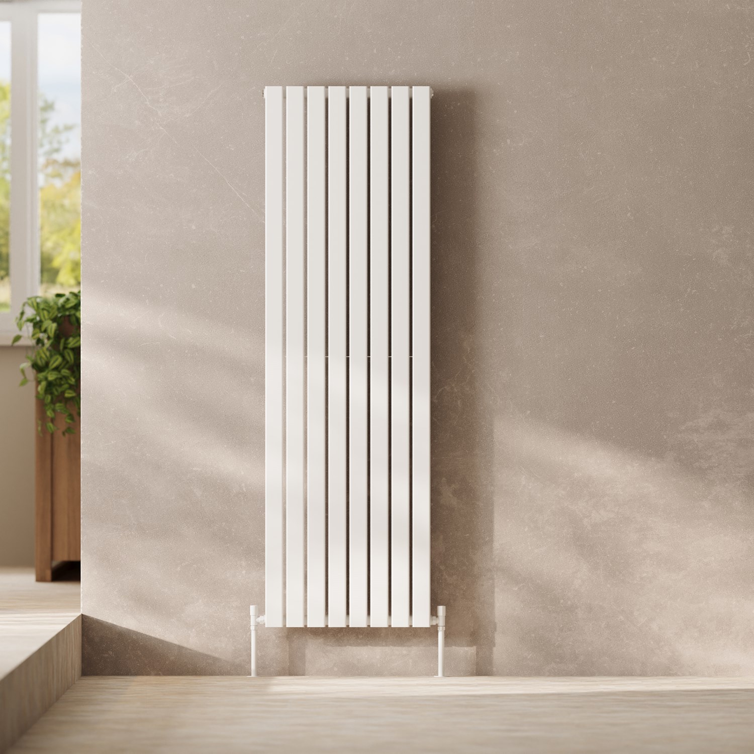 Toasty Radiance White Flat Panel Vertical Radiator