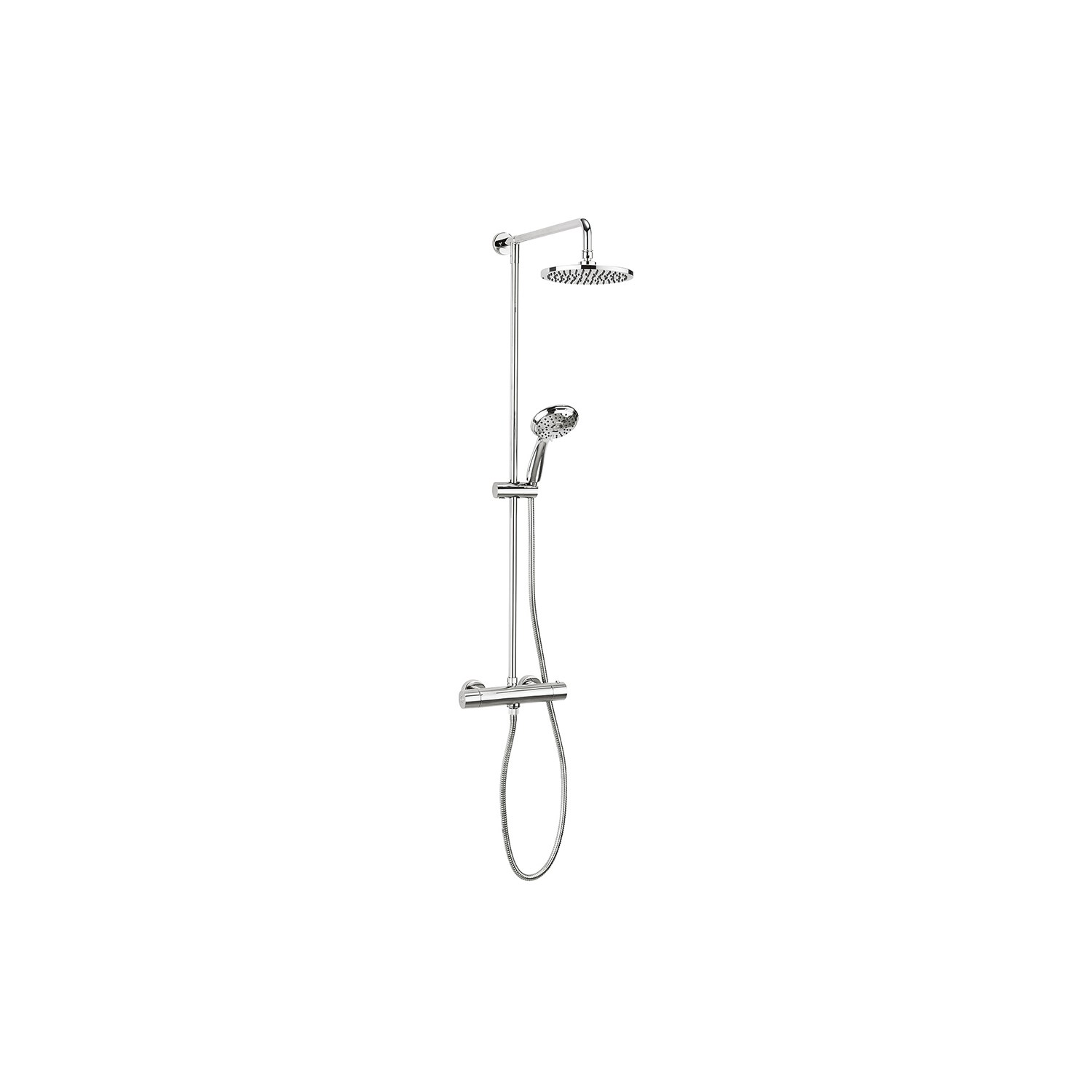 Crosswater Fusion Thermostatic Exposed Shower Kit with Fixed Head & 3 Mode Shower Handset