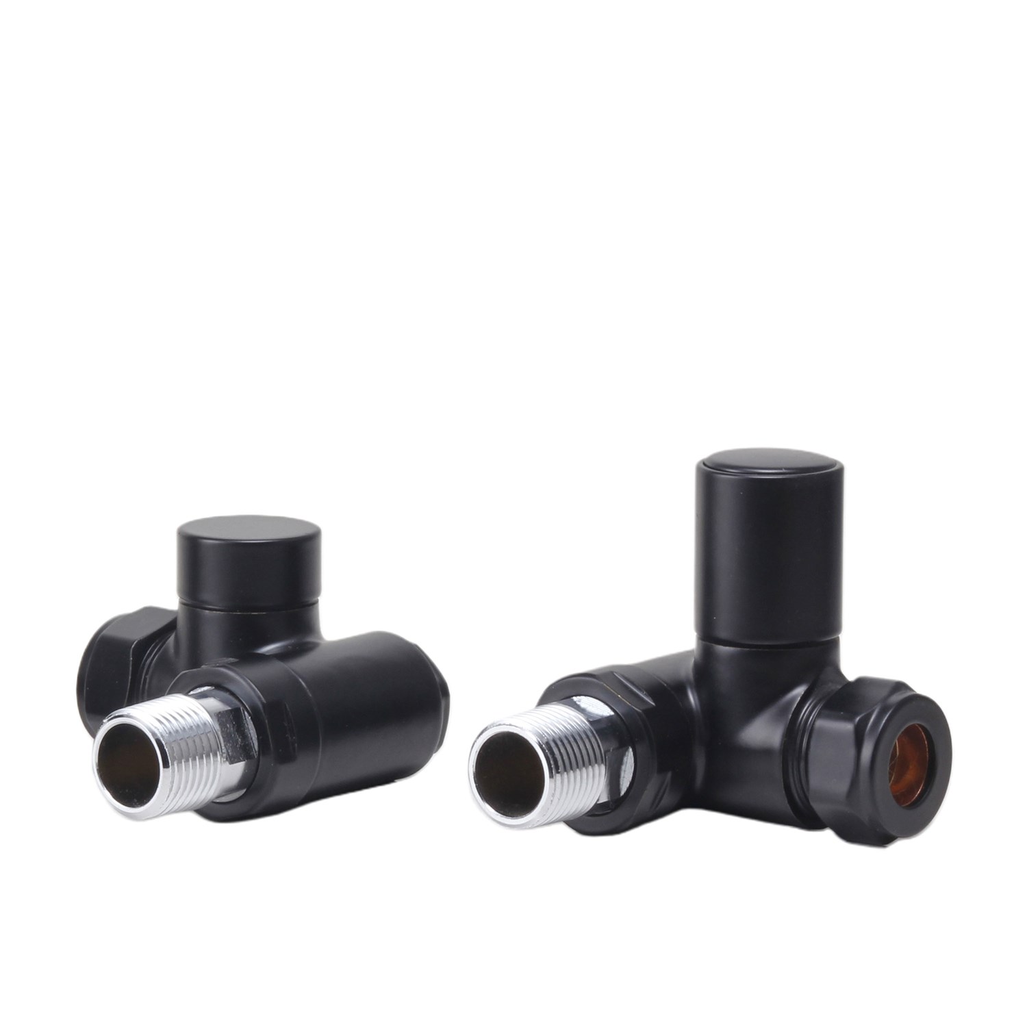Tap Radiator Valves Toasty Black Dual Fuel Corner Radiator Valves | Tap Warehouse
