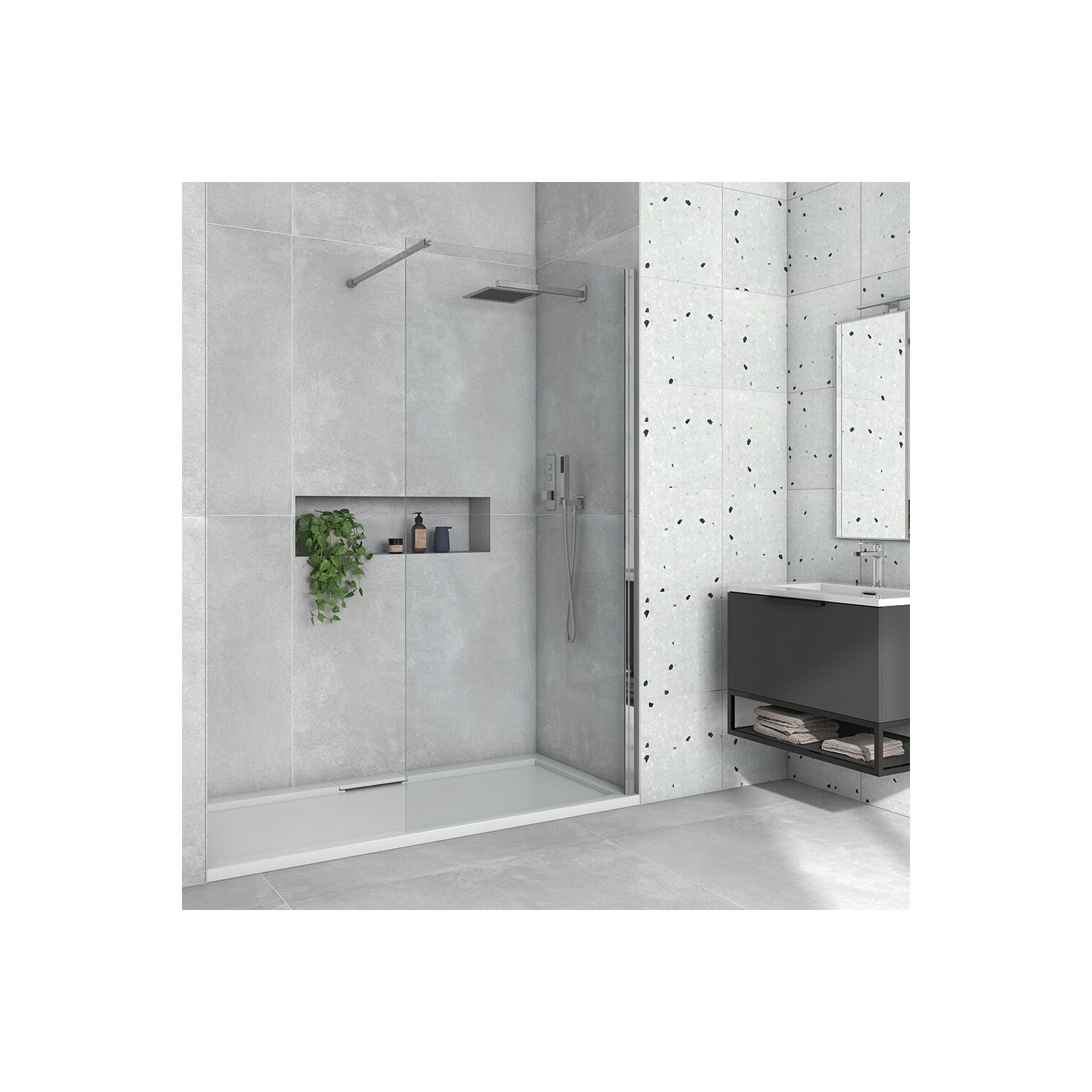 Harbour i8 8mm 2m Tall Easy Clean Glass Panel for Wetrooms & Walk-Ins