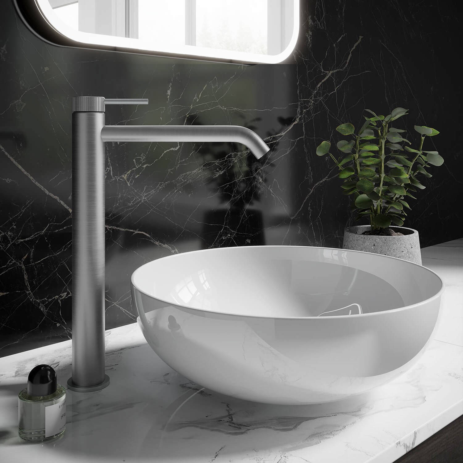 Crosswater 3ONE6 Stainless Steel Tall Mono Basin Mixer Tap