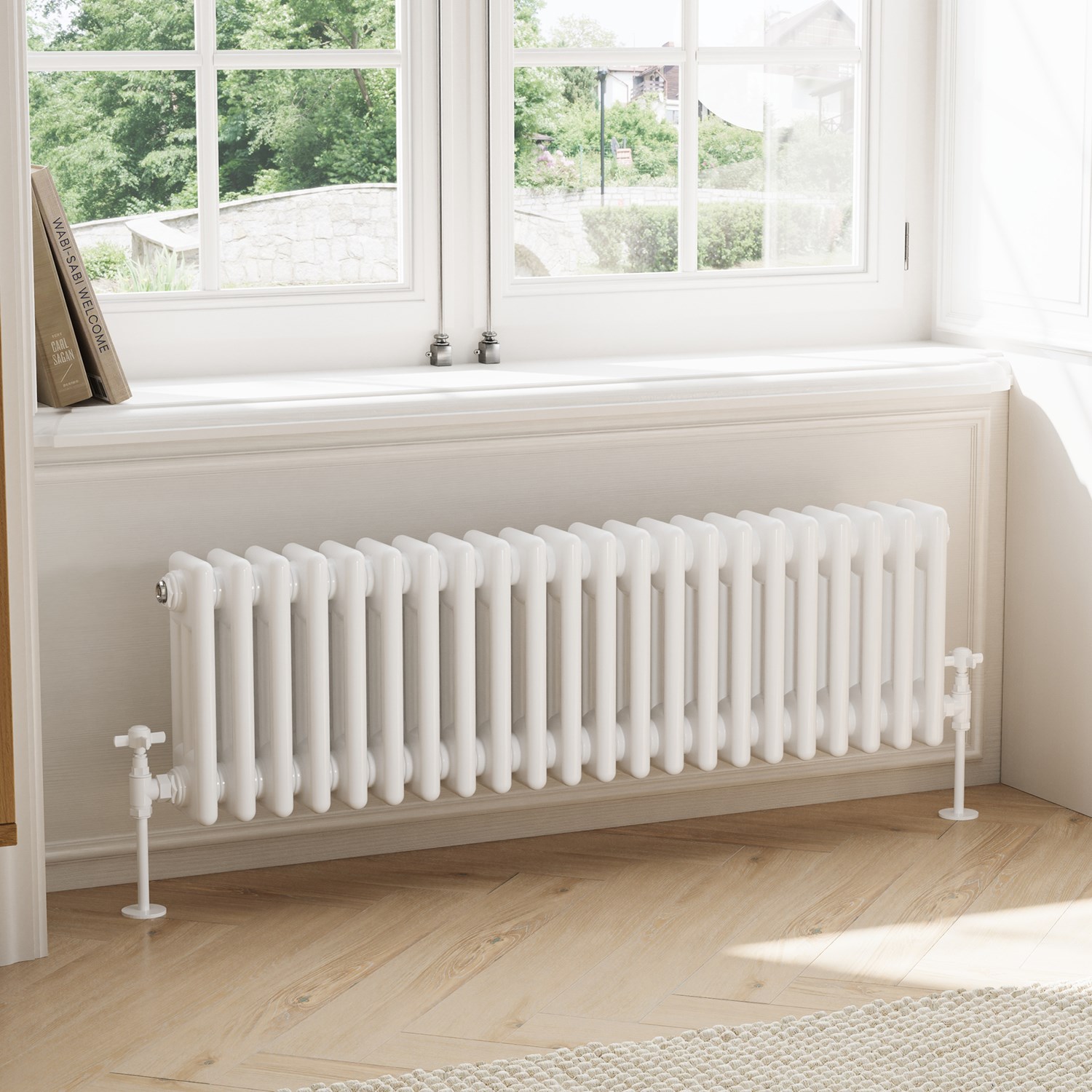 300 High Radiator Toasty Ardleigh White Compact Horizontal 3 Column Radiator - 300mm ...