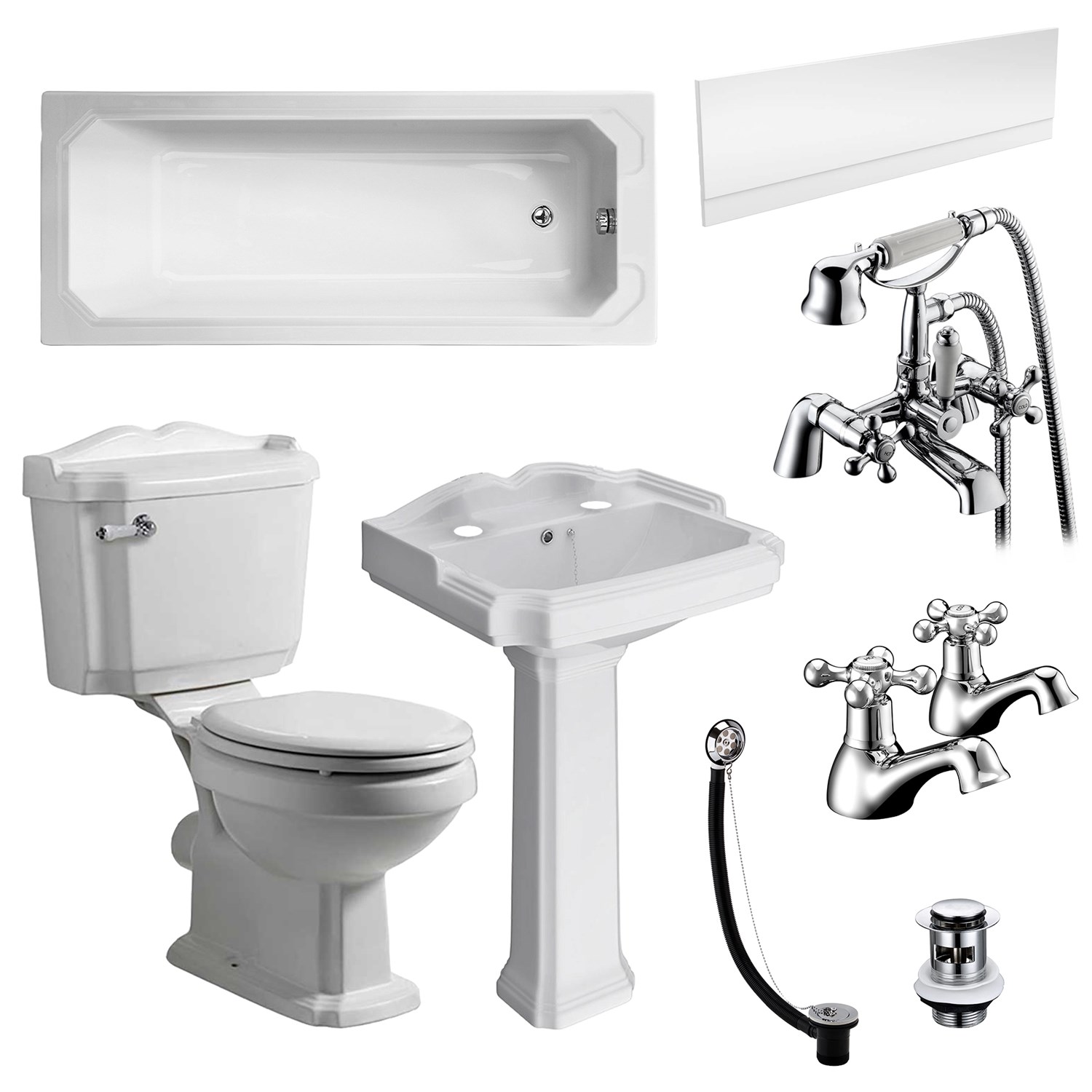 Butler & Rose Winston Complete Traditional Bathroom Suite | Tap Warehouse