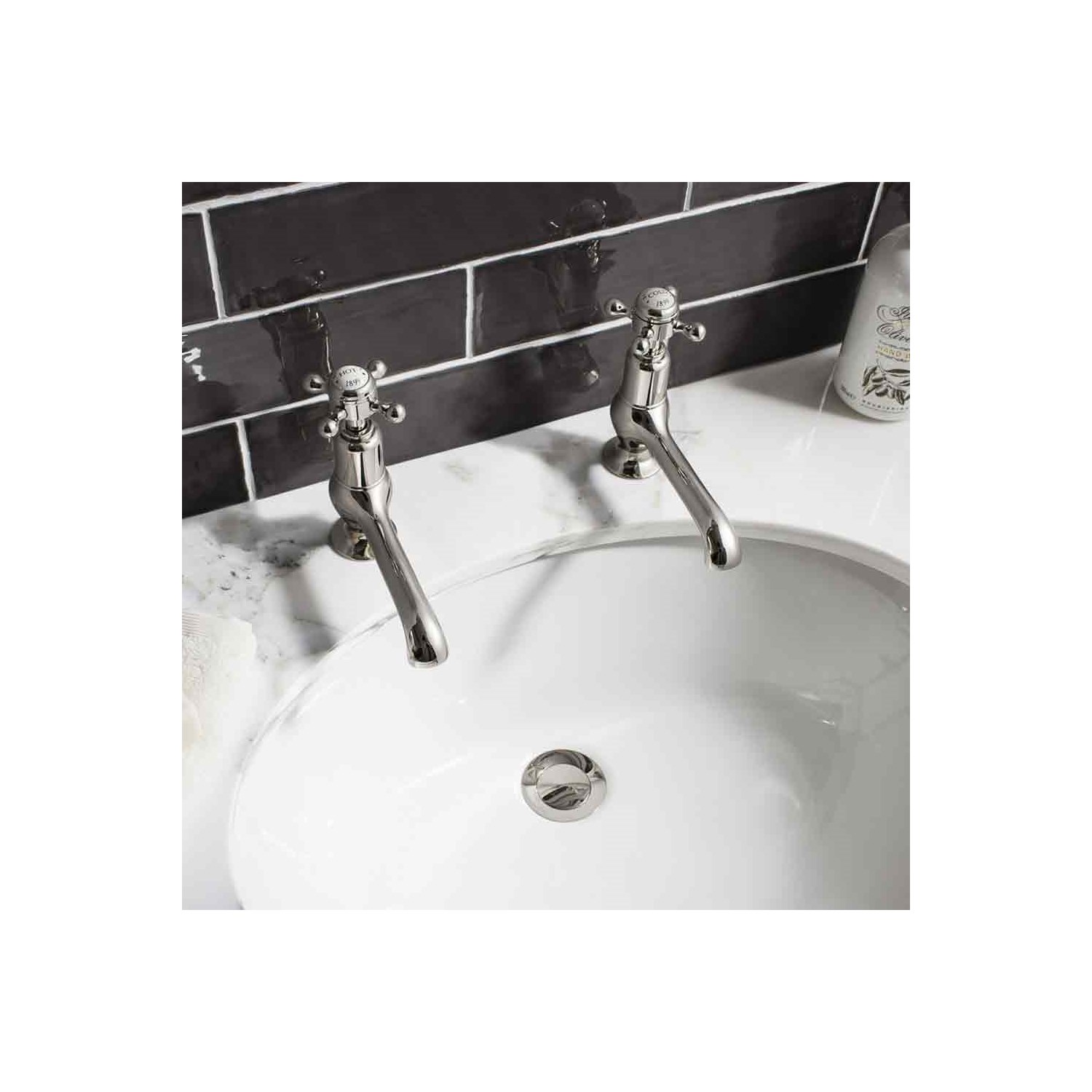 Crosswater Belgravia Crosshead Long Nose Basin Tap - Chrome