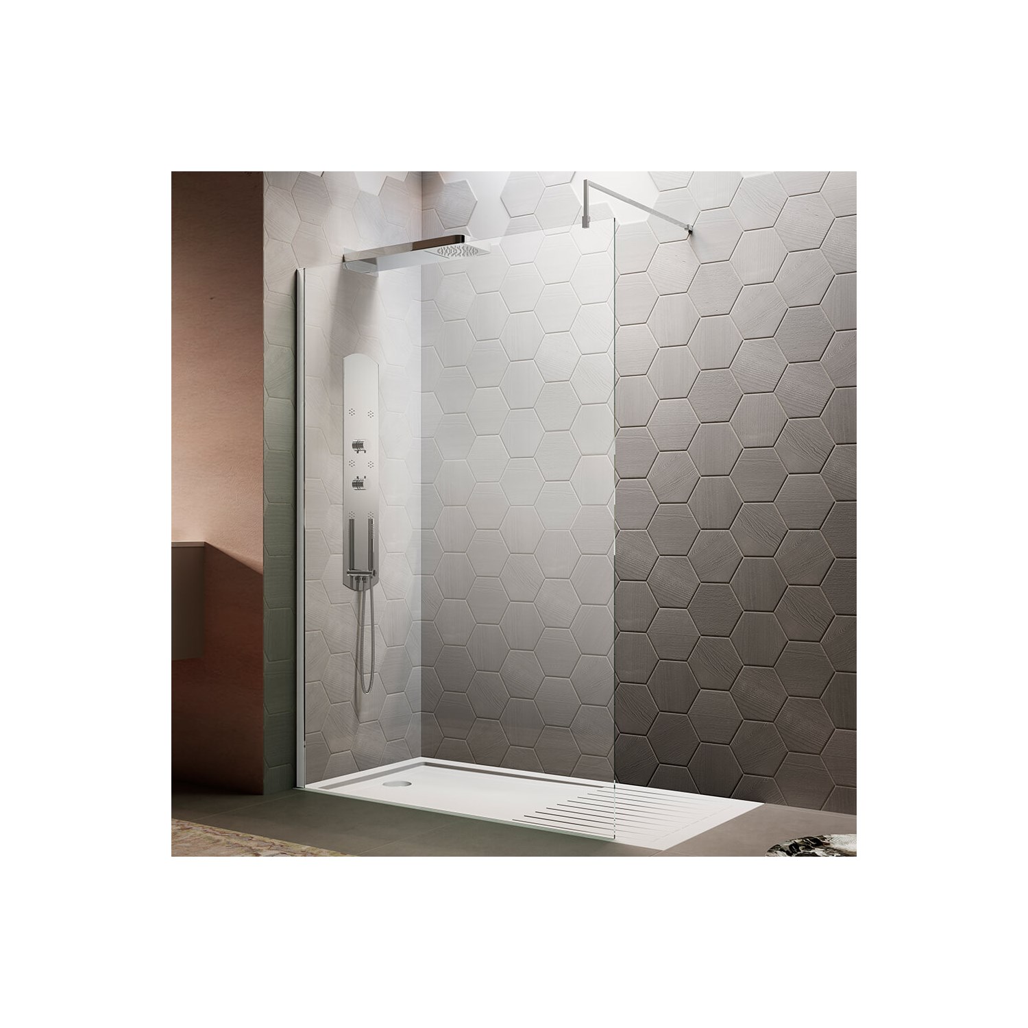 Walk In Control Panel Vellamo 8mm Easy Clean Walk In Panel & Optional Return Panel | Tap ...