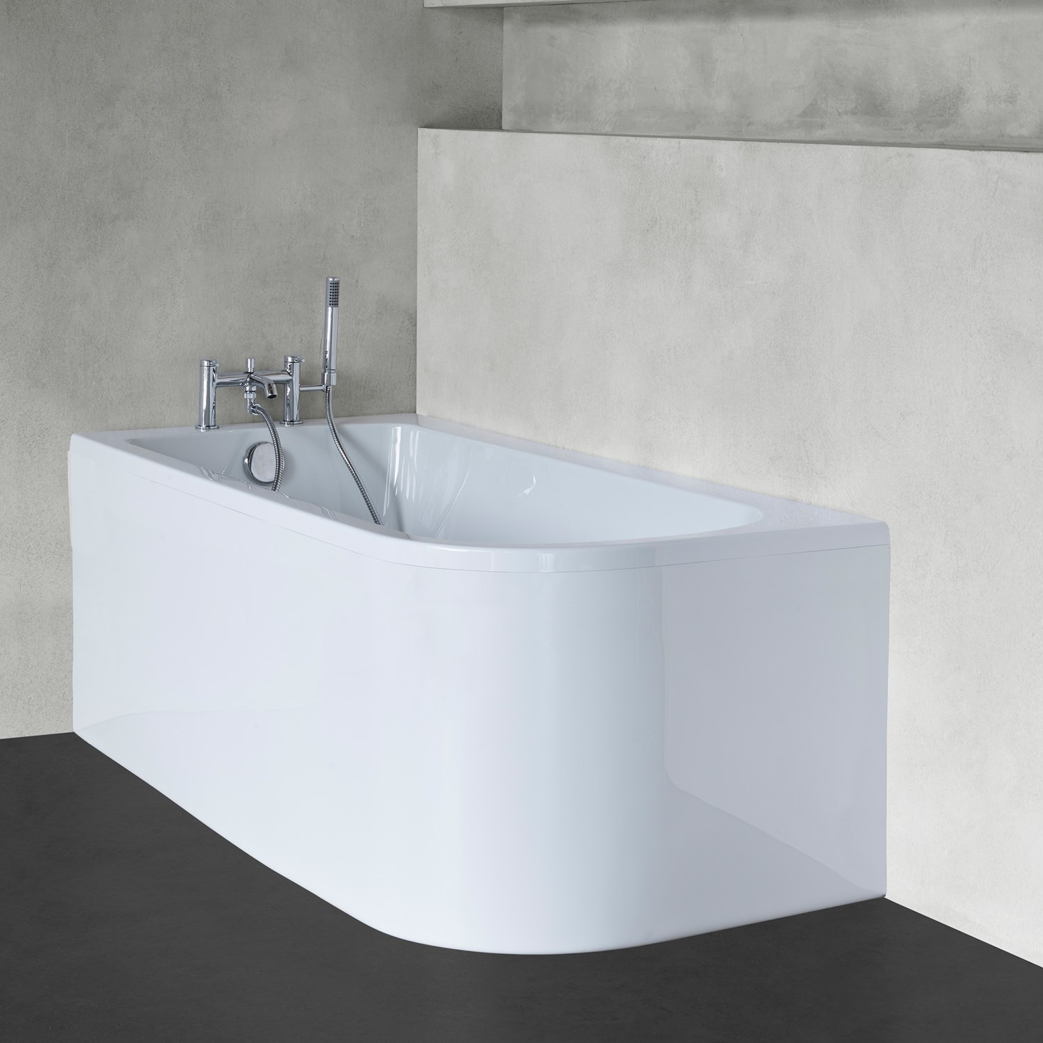 Britton Bathrooms Viride Single Ended Offset J-Shaped Bath
