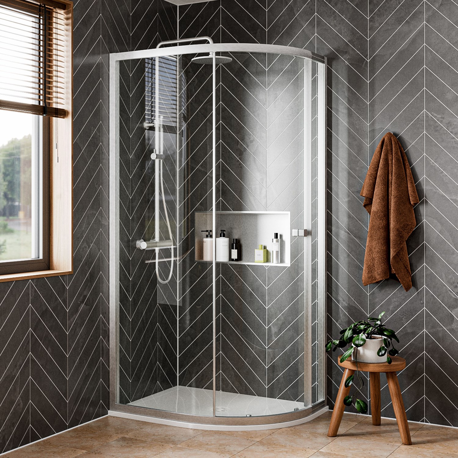 Sliding Taps Crosswater Clear 6 6mm Brushed Nickel Sliding Single Door Offset ...