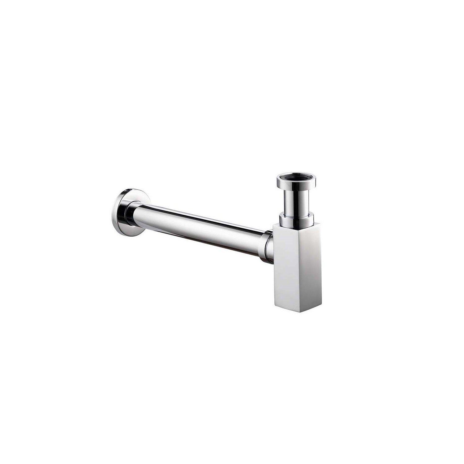 Square Chrome Bottle Trap & Pipe