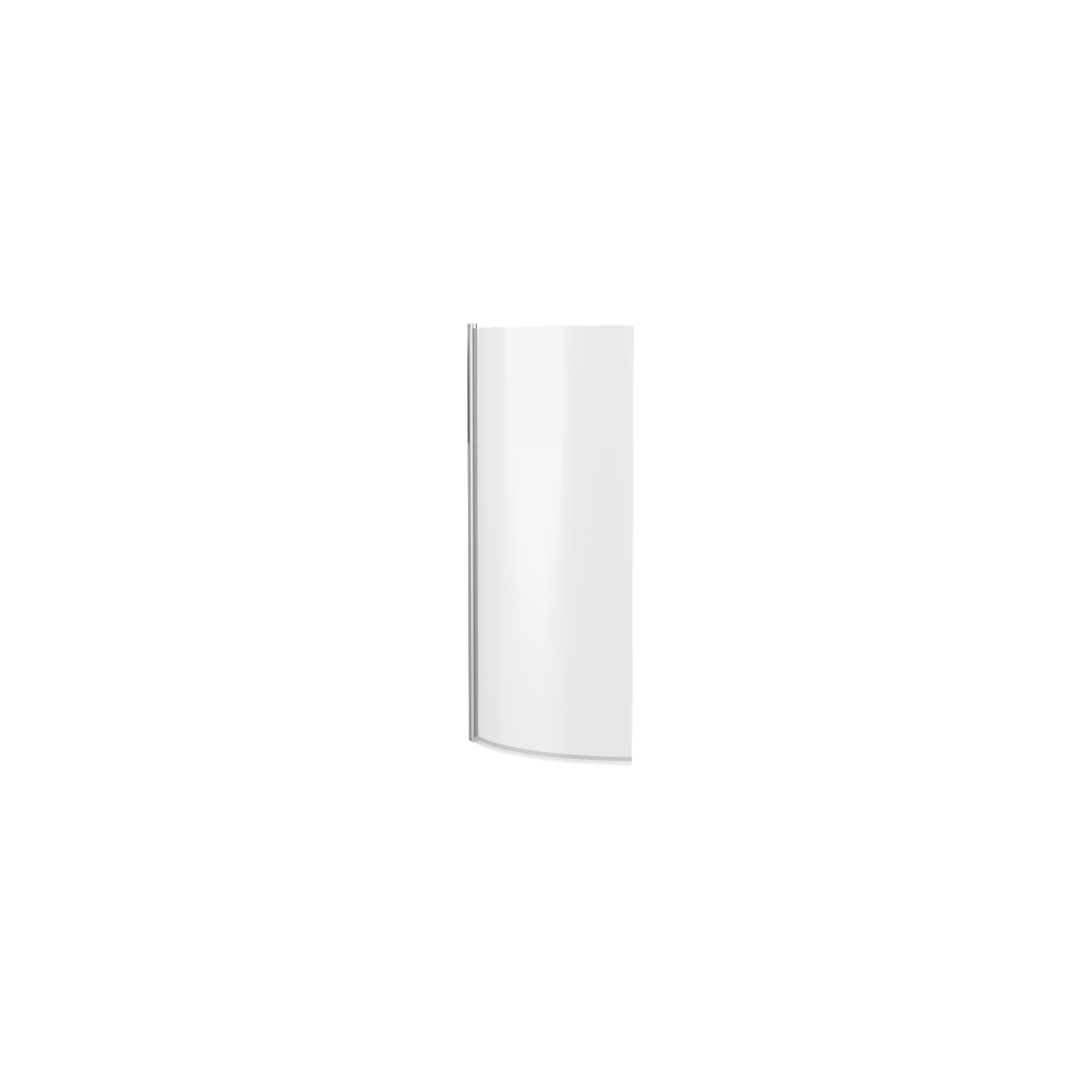 Drench Curved Polished Chrome Hinged P-Bath Screen - 1433 x 700mm